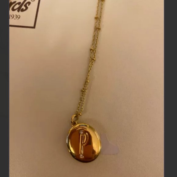 kate spade forever mine initial gold locket pendant necklace "P" nwot - Picture 9 of 9